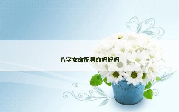 八字女命配男命吗好吗