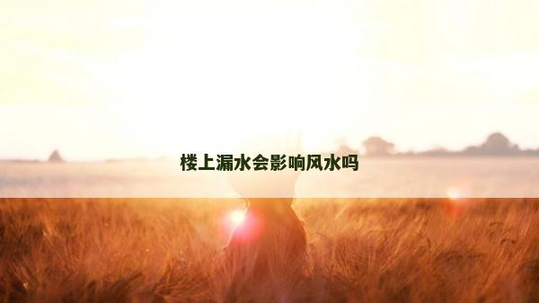 楼上漏水会影响风水吗