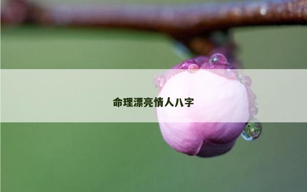命理漂亮情人八字