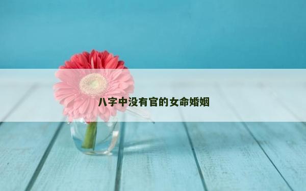八字中没有官的女命婚姻