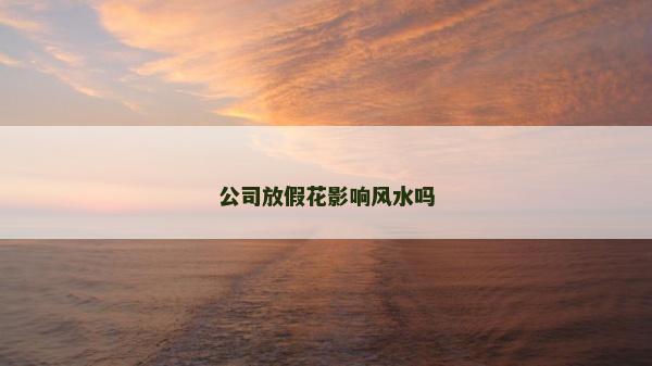 公司放假花影响风水吗