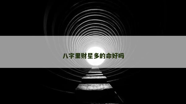 八字里财星多的命好吗