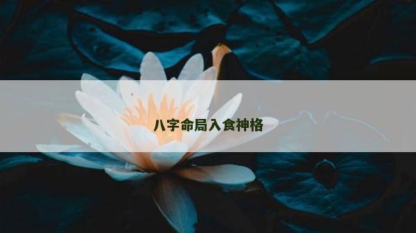 八字命局入食神格
