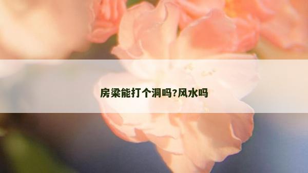 房梁能打个洞吗?风水吗
