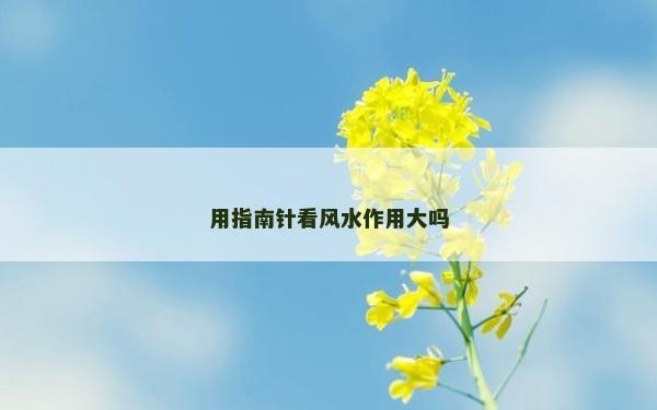 用指南针看风水作用大吗