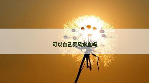 可以自己买风水盘吗