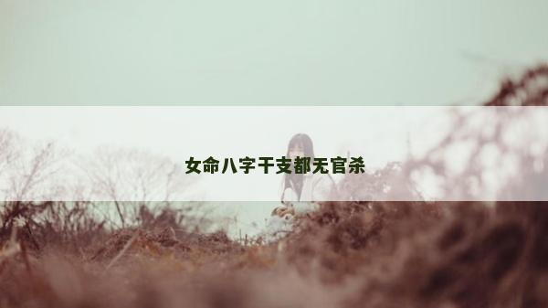 女命八字干支都无官杀