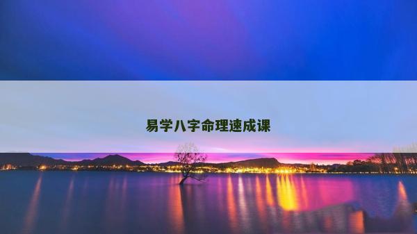 易学八字命理速成课