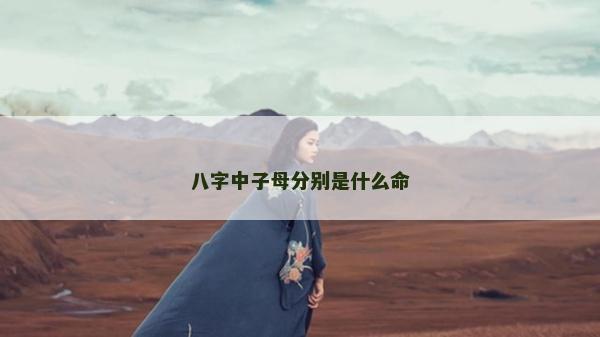 八字中子母分别是什么命