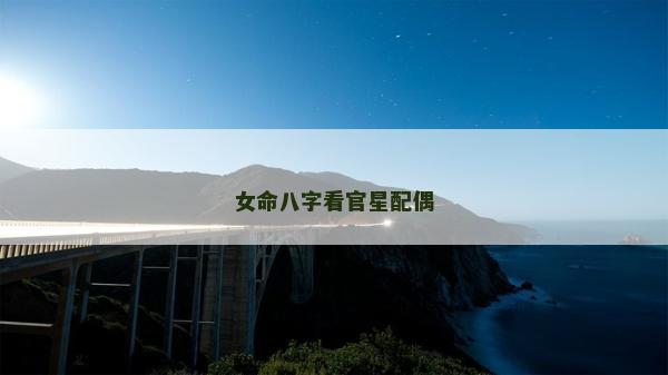 女命八字看官星配偶
