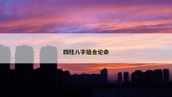 四柱八字组合论命