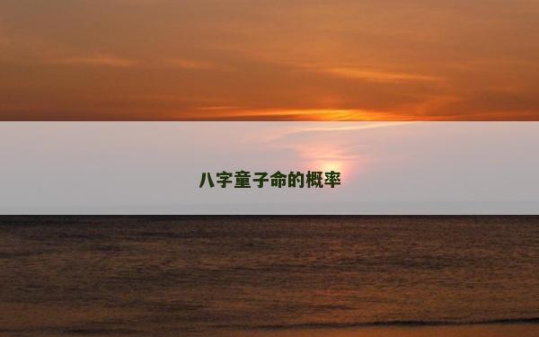 八字童子命的概率