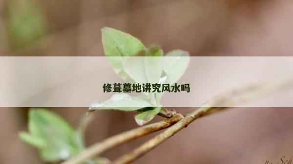 修葺墓地讲究风水吗