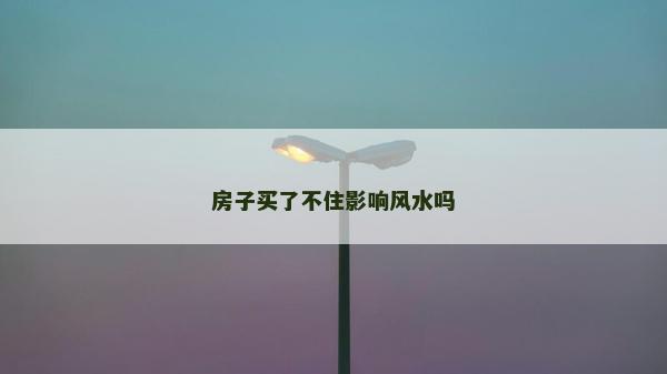 房子买了不住影响风水吗