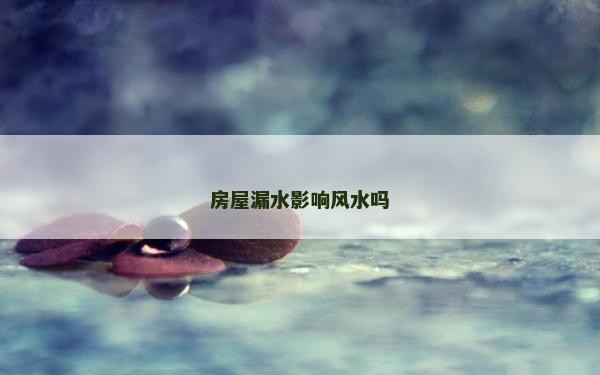 房屋漏水影响风水吗