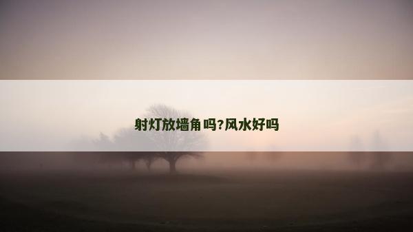 射灯放墙角吗?风水好吗
