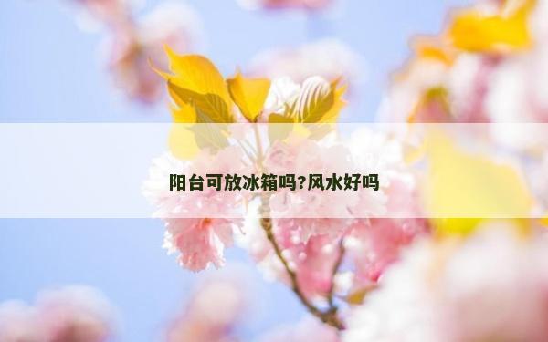 阳台可放冰箱吗?风水好吗