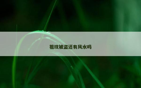 祖坟被盗还有风水吗