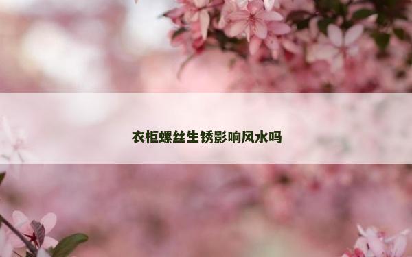 衣柜螺丝生锈影响风水吗