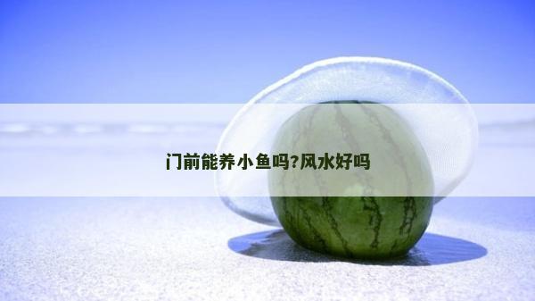 门前能养小鱼吗?风水好吗