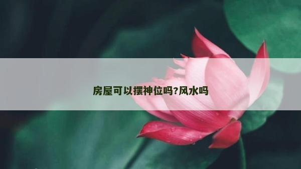 房屋可以摆神位吗?风水吗