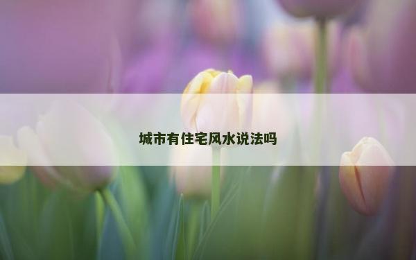 城市有住宅风水说法吗