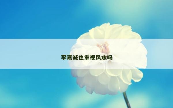 李嘉诚也重视风水吗