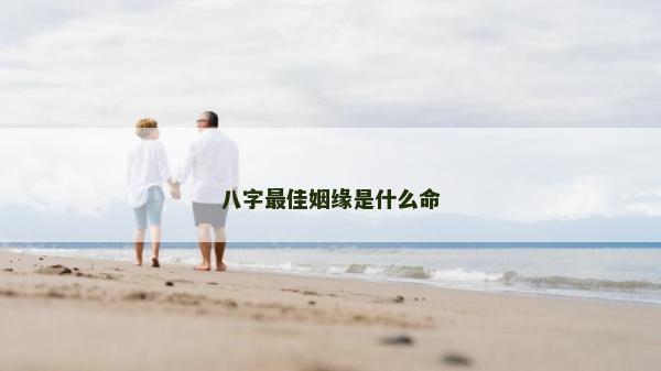 八字最佳姻缘是什么命