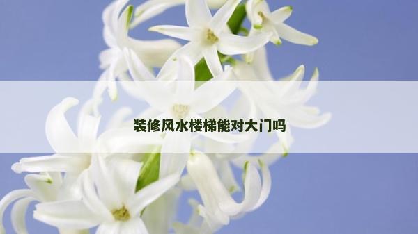 装修风水楼梯能对大门吗