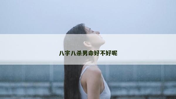 八字八杀男命好不好呢