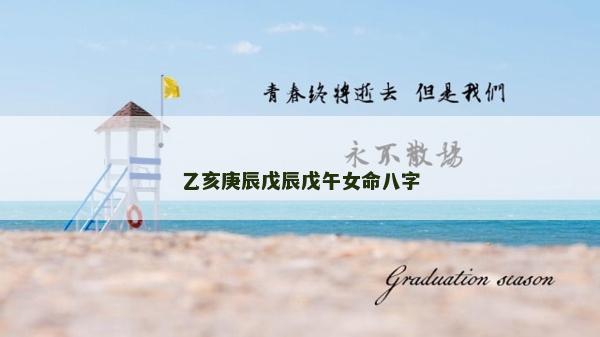 乙亥庚辰戊辰戊午女命八字
