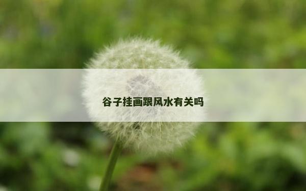 谷子挂画跟风水有关吗