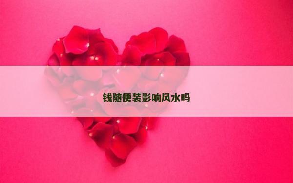 钱随便装影响风水吗
