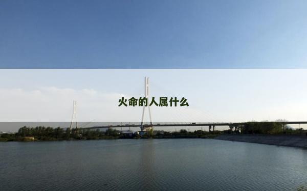 火命的人属什么