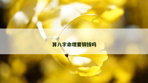 算八字命理要铜钱吗
