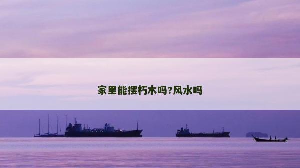 家里能摆朽木吗?风水吗
