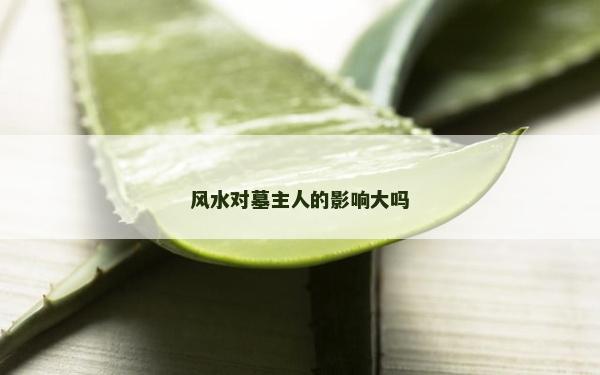 风水对墓主人的影响大吗