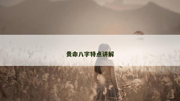 贵命八字特点讲解