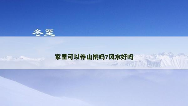 家里可以养山桃吗?风水好吗