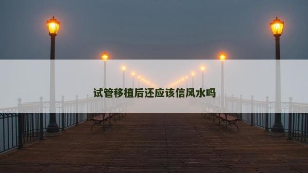 试管移植后还应该信风水吗