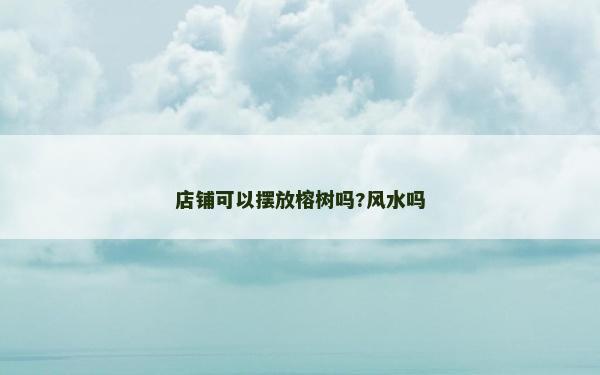 店铺可以摆放榕树吗?风水吗