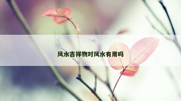 风水吉祥物对风水有用吗