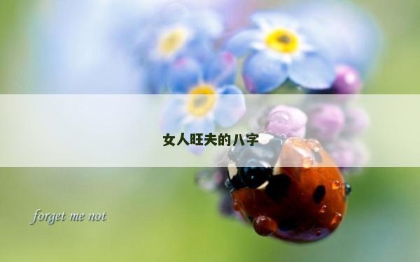 女人旺夫的八字