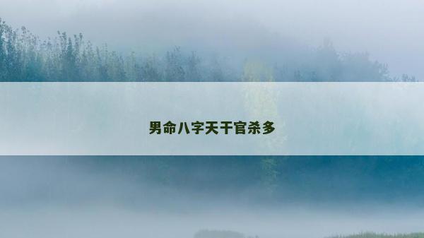 男命八字天干官杀多