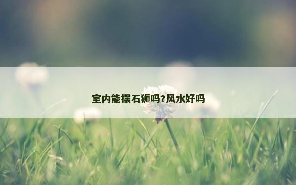 室内能摆石狮吗?风水好吗