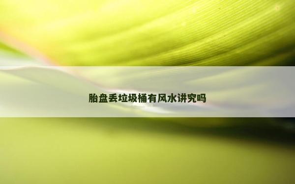 胎盘丢垃圾桶有风水讲究吗
