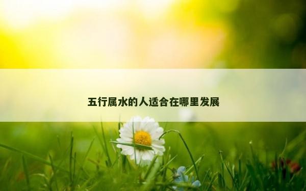 五行属水的人适合在哪里发展