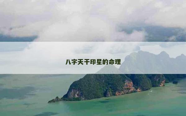 八字天干印星的命理
