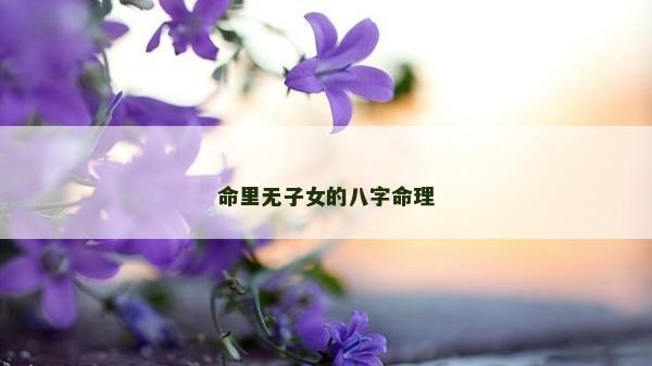 命里无子女的八字命理