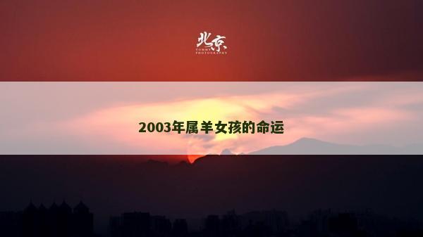 2003年属羊女孩的命运